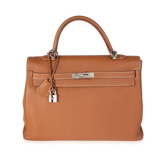 Hermes Handbags - Hermès Gold Togo Retourne Kelly 35 PHW